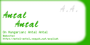 antal antal business card